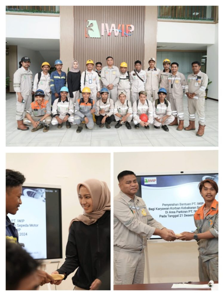 Korban Kebakaran Kendaraan Bermotor Dapat Bantuan Dari PT IWIP