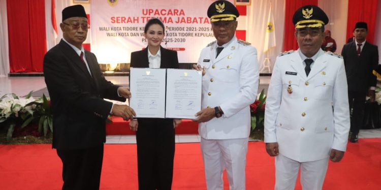 Hadiri Sertijab Walikota Tikep, Sherly Tjoanda Laos Sebut Asta Cita Penguatan Membangun Malut