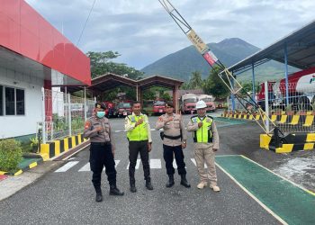 Personel Dit Pam Obvit Polda Malut Tingkatkan Keamanan di Wilayah Objek Vital PT Pertamina