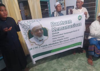 Majelis Ta’lim DR(HC)Habib Abubakar Al Attas Bersama Beberapa Yayasan Salurkan Bantuan Kemanusiaan
