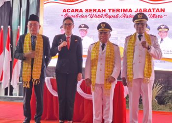 Hadiri Sertijab Bupati dan Wakil Bupati Halut, Sherly Janji Lunasi Hutang DBH Pemprov