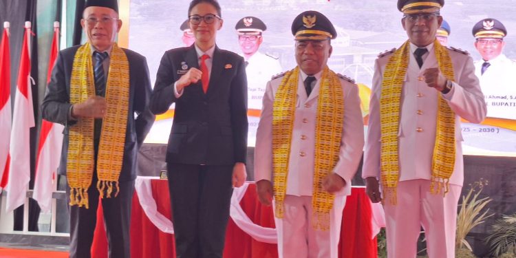 Hadiri Sertijab Bupati dan Wakil Bupati Halut, Sherly Janji Lunasi Hutang DBH Pemprov