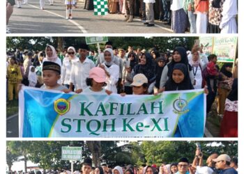 Bupati Halteng Lepas Kontigen Pawai Ta’aruf STQH Ke XI Tingkat Kabupaten Halteng