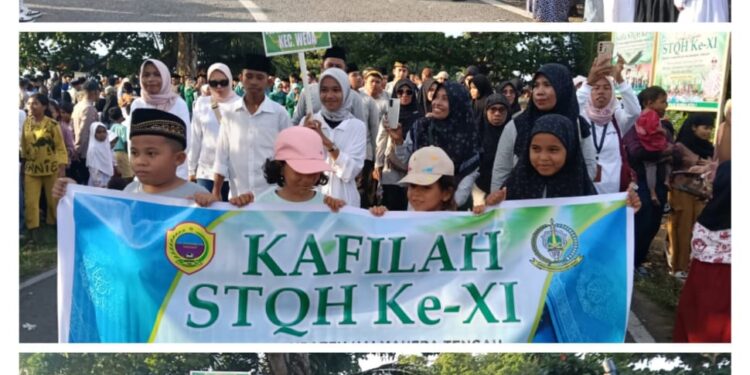 Bupati Halteng Lepas Kontigen Pawai Ta’aruf STQH Ke XI Tingkat Kabupaten Halteng