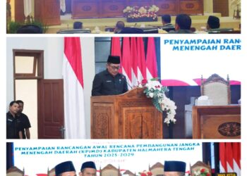 Sekda Halteng Sampaikan Perda Tentang Ranwal RPJMD Tahun – 2025 – 2029, di Paripurna DPRD