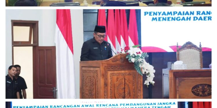 Sekda Halteng Sampaikan Perda Tentang Ranwal RPJMD Tahun – 2025 – 2029, di Paripurna DPRD