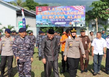 Wagub Hadiri Upacara Pembukaan Latihan Penanggulangan Bencana di Mako Lanal Ternate