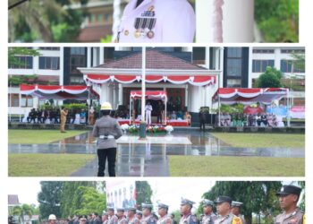 Bupati Halteng Irup Upacara HUT Bhayangkara Ke 79, Polri Untuk Masyarakat