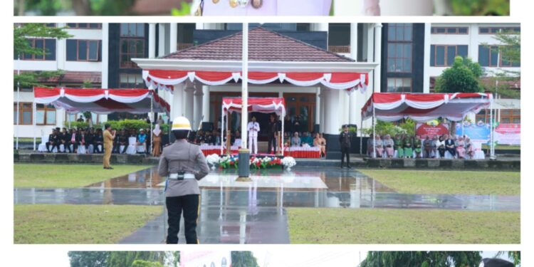 Bupati Halteng Irup Upacara HUT Bhayangkara Ke 79, Polri Untuk Masyarakat