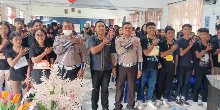 Satlantas Polres Halut Gelar Sosialisasi Tertib Lalulintas di Sejumlah Sekolah