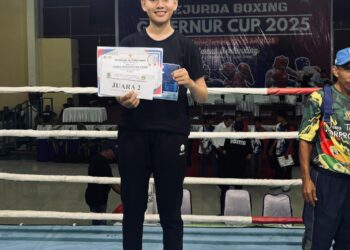 Polwan Polres Ternate Raih Juara Dua Kejurda Tinju Gubernur Cup 2025