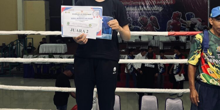 Polwan Polres Ternate Raih Juara Dua Kejurda Tinju Gubernur Cup 2025