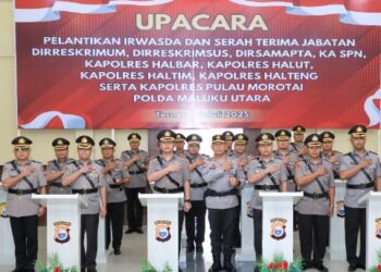 Kapolda Malut Pimpin Sertijab PJU dan Kapolres Jajaran