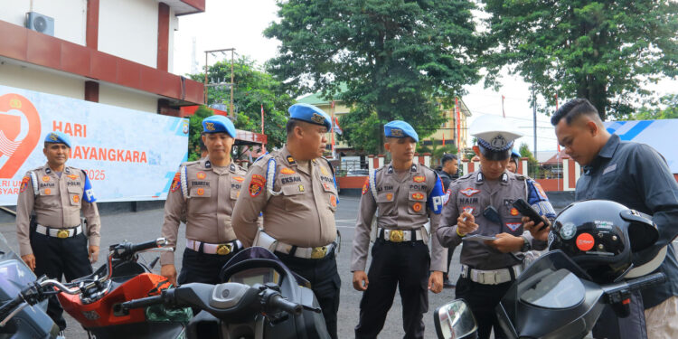 Disiplin Berkendara, Bidpropam Polda Malut Sidak Ranmor Anggota