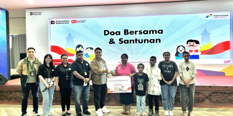Sambut HUT ke-80 RI, Pertamina Papua-Maluku Gelar Doa Bersama dan Santunan Anak Yatim di Jayapura