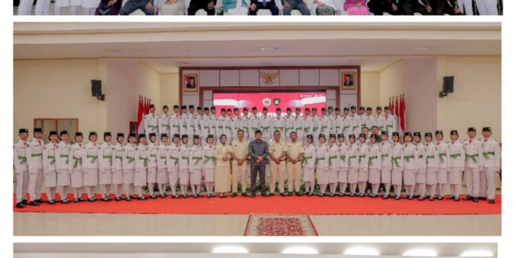 Pasukan Loeng Siap Laksanakan Tugas Pengibaran Bendera dan Pasukan Gome Penurunan Bendera