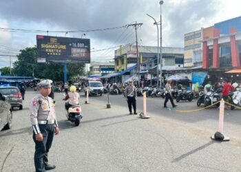 Parkir Liar di Pasar Barito dan Pasar Buah Ternate Ditertibkan Polisi