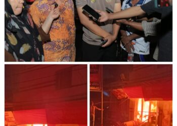Enam Bangunan Rumah dan Satu Toko Terbakar
