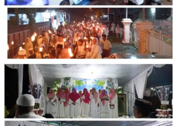 Peringati Maulid Nabi Muhammad SAW, Pemuda Tabam Kolaborasi KKN IAIN Ternate Gelar Lomba dan Pawai Obor