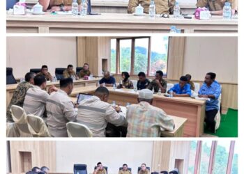 Wabup Halteng dan Sekda Pimpin Rapat Koordinasi Pembangunan WTP Kali Fidi Jaya