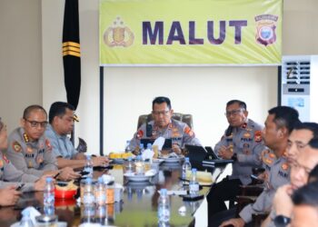 Kapolda Malut Ikuti Vicon Antisipasi Kerawanan Hari Tani 2025