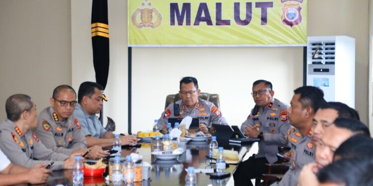 Kapolda Malut Ikuti Vicon Antisipasi Kerawanan Hari Tani 2025