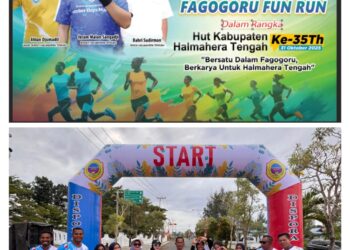 Meriahkan HUT ke Kabupaten Halteng Dispora Adakan Fagogoru FUN Run 5 KM, Kabid : Pendaftaran Gratis