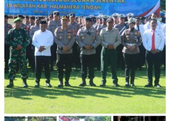 Wabup Hadir Apel Kesiapsiagaan Tanggap Darurat Bencana di Polres Halteng
