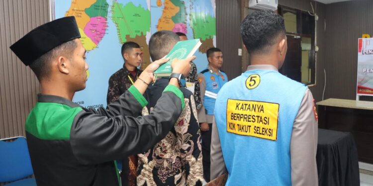 Polresta Tidore Gelar Pakta Integritas Seleksi Bintara Brimob