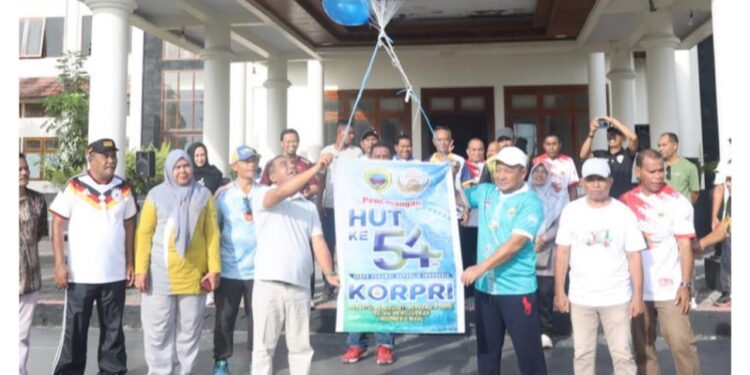 Canangkan HUT KORPRI, Wabup Ajak ASN Perkuat Kinerja serta Kebersamaan