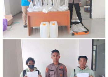 Puluhan Liter Cap Tikus Diamankan Petugas Pos KP3 di Pelabuhan Weda