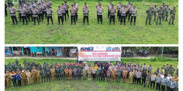 Bupati IMS Irup Apel Gabungan Siaga Nataru di Weda Tengah