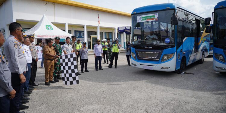 Pemprov Malut Lepas Angkutan Bus Gratis Nataru 2025/2026, Layani Tiga Rute Utama