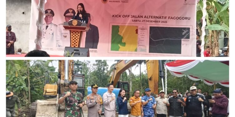 Gubernur Malut Hadir Kick Off Jalan Alternatif Fagogoru, Kolaborasi Pemkab-PT IWIP