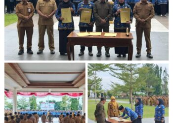 Bupati Halteng Pimpin Apel dan Serahkan SK 637 PPPK Paruh Waktu Tahun 2025