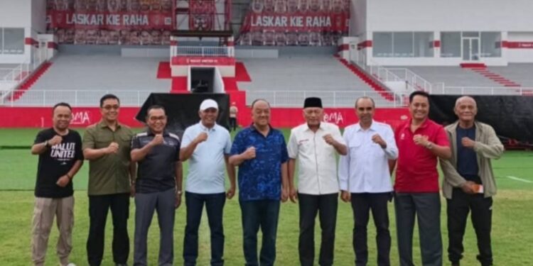 Malut United Apresiasi ke KONI Pusat dan Pemangku Kepentingan Tinjau Stadion Gelora Kie Raha