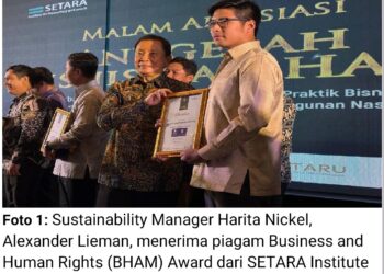 Harita Nickel Masuk Daftar Perusahaan Tambang yang Penuhi Standar Perlindungan HAM