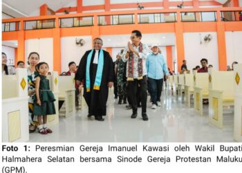 Peresmian Kompleks Gereja GPM Kawasi oleh Wabup Halsel Perkuat Harmoni Kehidupan Berjemaat