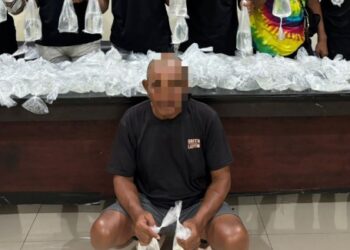 Sat Samapta Polres Ternate Sita Ratusan Kantong Miras Ilegal di Kelurahan Fitu, 1 Pelaku Ditangkap