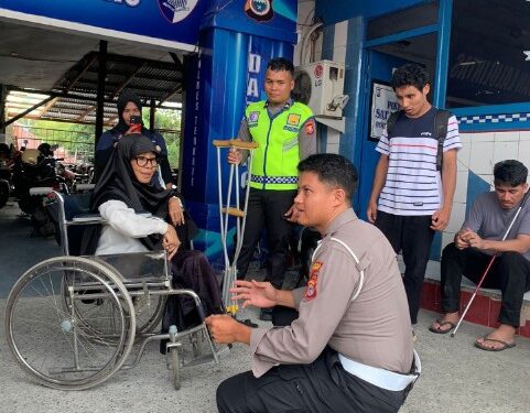 Respon Cepat dan Humanis, Aksi Satlantas Polres Ternate Sasar Penyandang Disabilitas