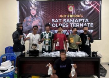 Komitmen Jaga Kamtibmas, Sat Samapta Polres Ternate Sita Mihol Jelang Nataru
