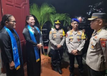 Pastikan Ibadah Natal Kondusif, Kapolres Ternate Bersama Pamatwil Polda Malut Tinjau Langsung Pengamanan Gereja