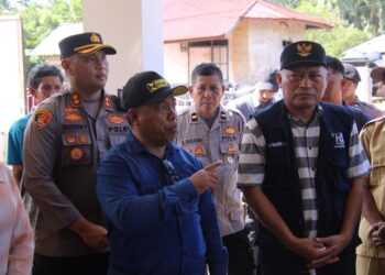 Wagub dan Bupati Halmahera Utara Tinjau Lokasi Banjir di Loloda Utara