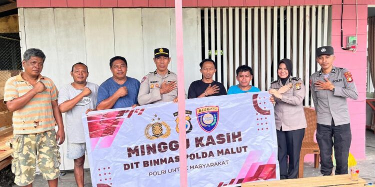 Gelar Minggu Kasih, Ditbinmas Polda Malut Sambangi Sopir Truk Lintas di Galala