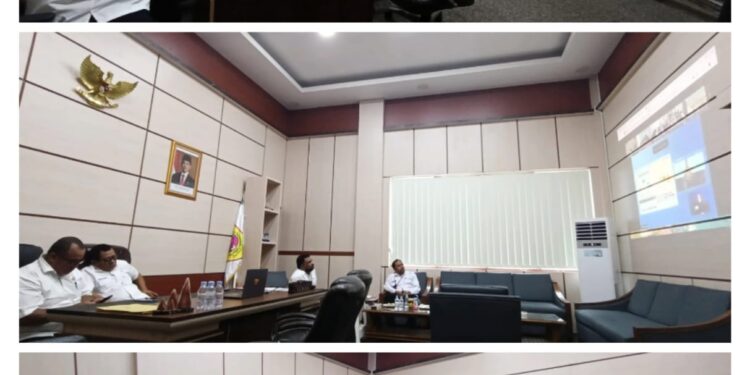 Halteng Predikat Nilai B, Sekda Halteng dan Kabag Organisasi Menyaksikan SAKIP dan ZI award Tahun 2025 Secara Daring